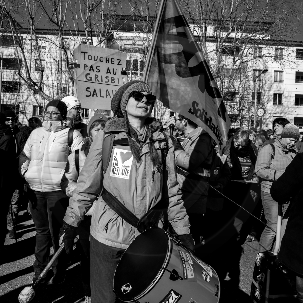 31 janvier 2023 : Manifestation contre la réforme des retraites. Plus de 4000 personnes dans les rues de Gap (Hautes-Alpes).
