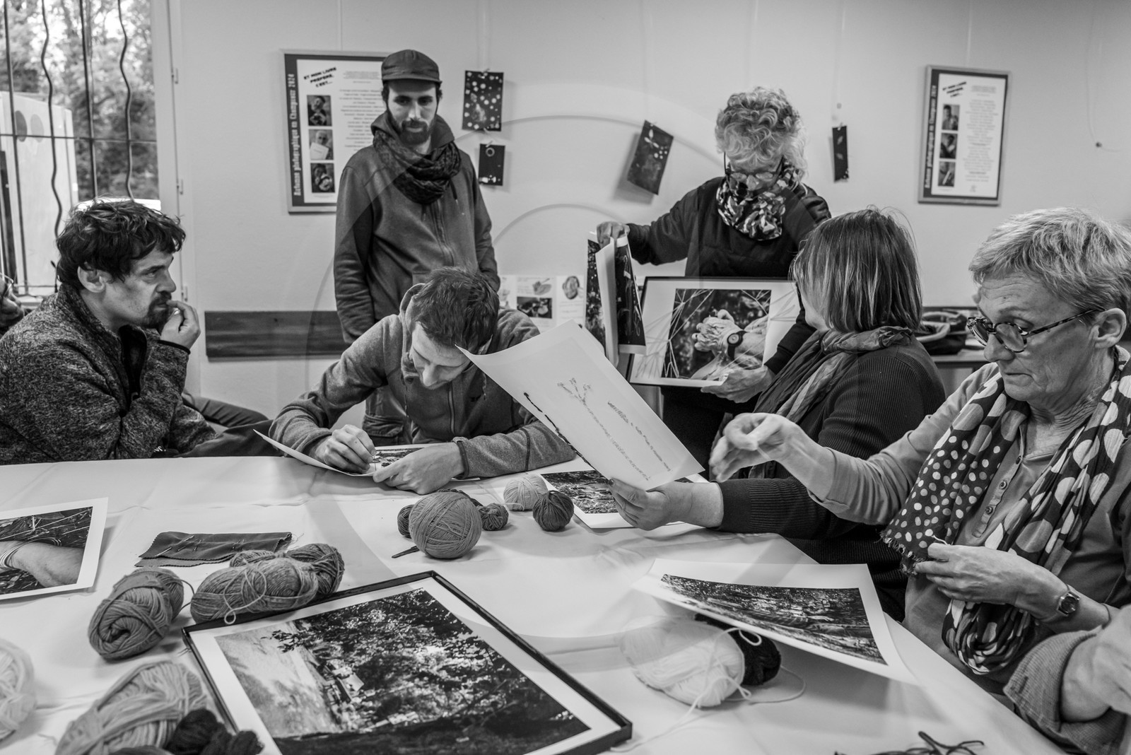 Broderies sur les photographies de Denis Lebioda, jeux, panneaux mon livre préféré, voyage en amérique latine de Claudine et Denis Meyer