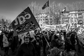 31 janvier 2023 : Manifestation contre la réforme des retraites. Plus de 4000 personnes dans les rues de Gap (Hautes-Alpes).