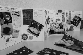 Broderies sur les photographies de Denis Lebioda, jeux, panneaux mon livre préféré, voyage en amérique latine de Claudine et Denis Meyer