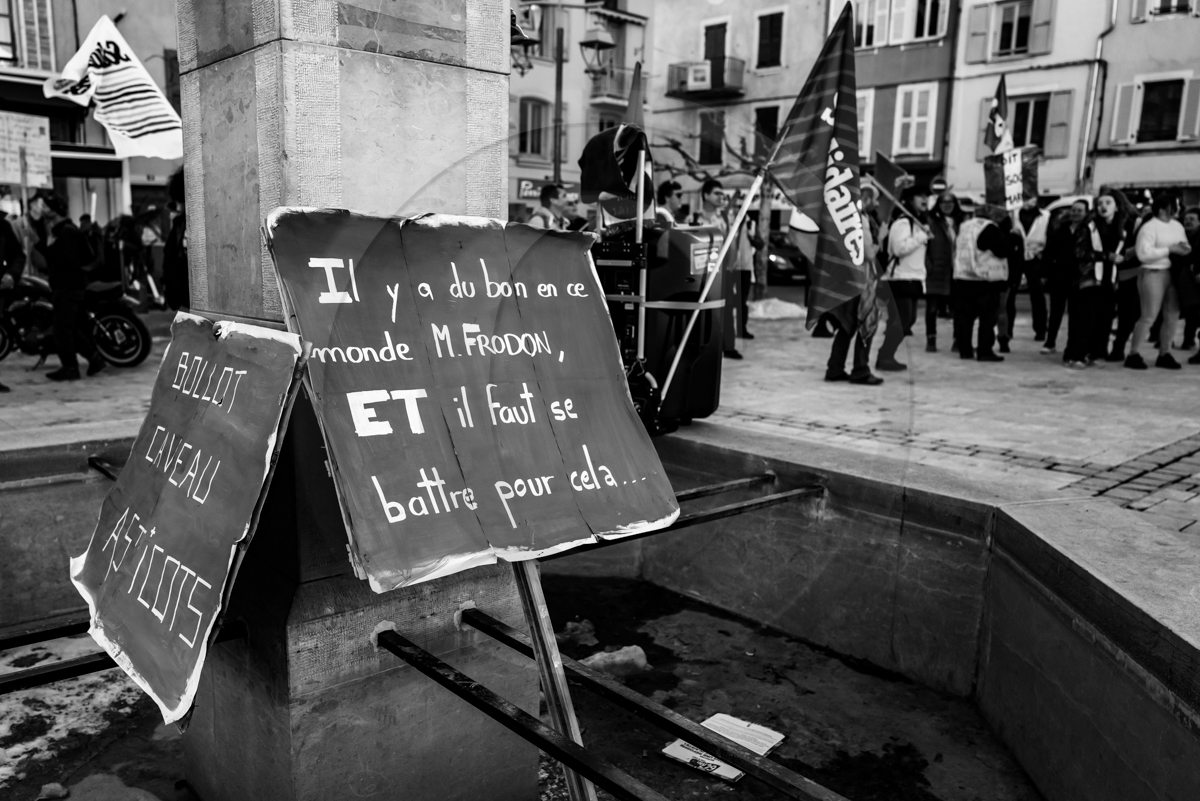 11 février 2023 : Manifestation contre la réforme des retraites à Gap (Hautes-Alpes)