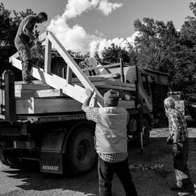 L'installation de la cabane