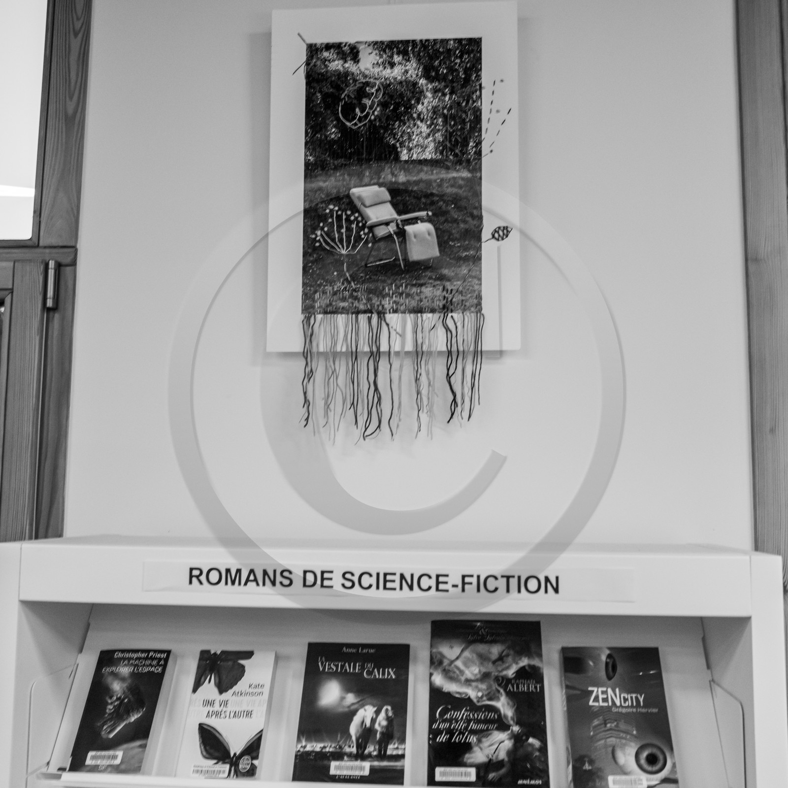 Vernissage de l'exposition L comme laine, lien, lieu à la médiathèque de St-Bonnet-en-Champsaur