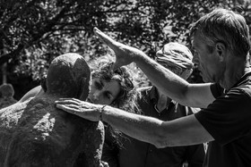 21 aout 2024 : Réalisation de Marcel Joli Coeur, l'homme de l'Ouort avec Barbara Fougnon, artiste plasticienne, et un anniversaire en chansons.