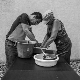 21 aout 2024 : Réalisation de Marcel Joli Coeur, l'homme de l'Ouort avec Barbara Fougnon, artiste plasticienne, et un anniversaire en chansons.