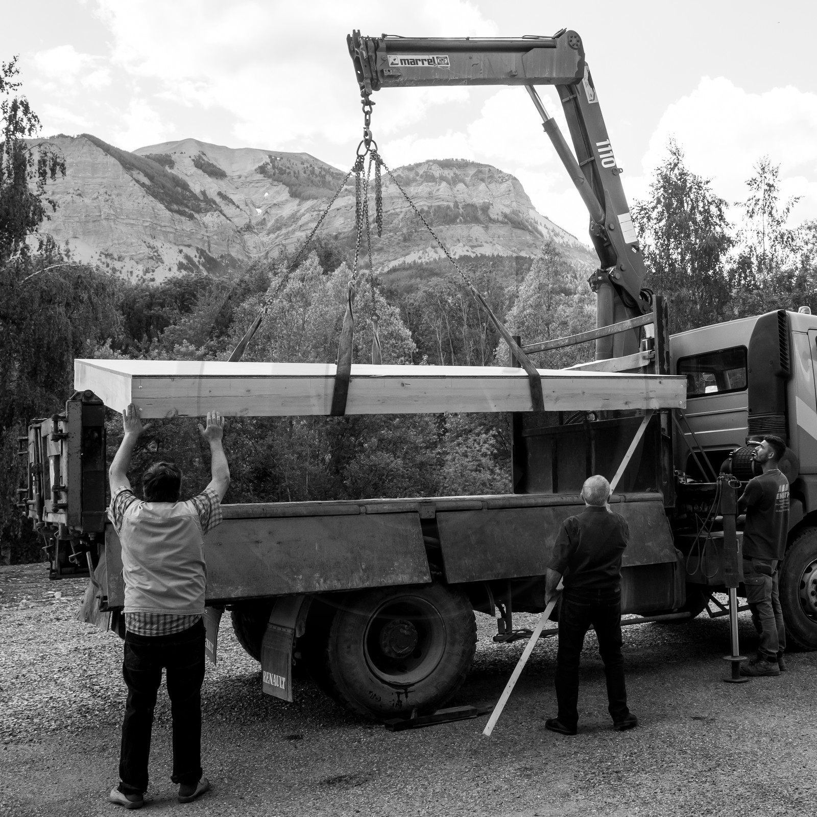 L'installation de la cabane