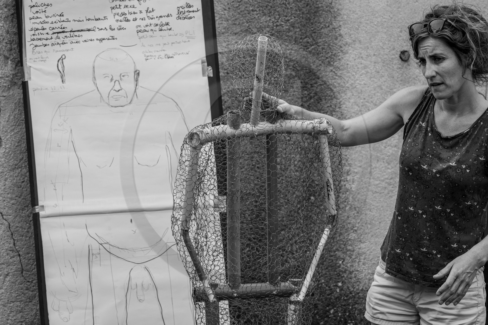 Conception et fabrication de Marcel Joli Coeur l'homme de l'Ouort, avec Barbara Fougnon, artiste plasticienne, dans le cadre de son projet de forêt d'hommes Conception et fabrication de Marcel Joli Coeur l'homme de l'Ouort, avec Barbara Fougnon, artiste plasticienne, dans le cadre de son projet de forêt d'hommes