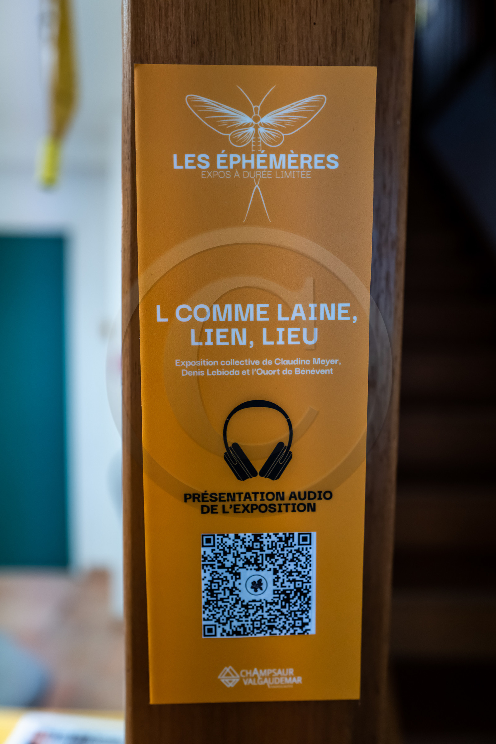 Exposition L comme laine, lien, lieu conçue par l'Ouort de Benevènt, sous la houlette de Claudine Meyer, artiste plasticienne, accompagnée de photographies de Denis Lebioda. Une proposition de la Communauté de Communes du Champsaur - Valgaudemar et de son service culturel.