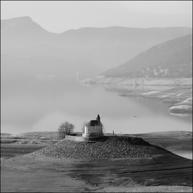 Serre-Ponçon, basses eaux