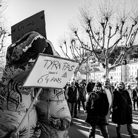 11 février 2023 : Manifestation contre la réforme des retraites à Gap (Hautes-Alpes)