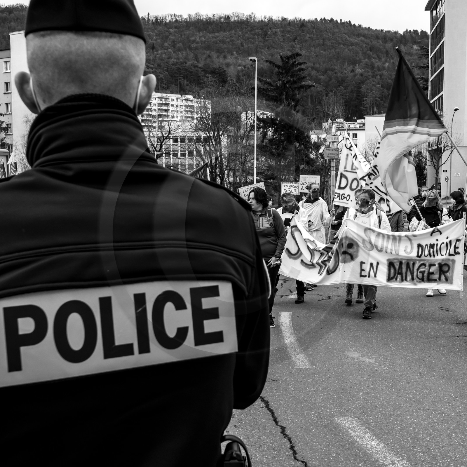 04 février 2021 à Gap (Hautes-Alpes) : Manifestation des soignants oubliés du Ségur de la santé. 04 février 2021 à Gap (Hautes-Alpes) : Manifestation des soignants oubliés du Ségur de la santé.