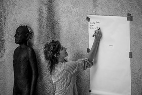 03 juillet 2024 : Création participative de L'homme de l'Ouort avec Barbara Fougnon, artiste plasticienne