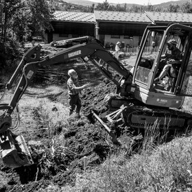 L'installation de la cabane