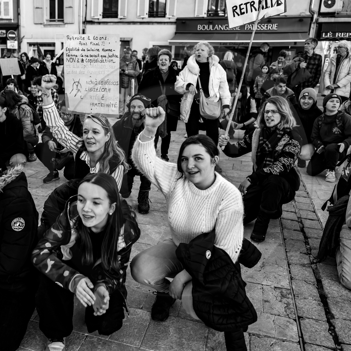 11 février 2023 : Manifestation contre la réforme des retraites à Gap (Hautes-Alpes)