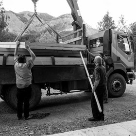 L'installation de la cabane