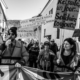 11 février 2023 : Manifestation contre la réforme des retraites à Gap (Hautes-Alpes)