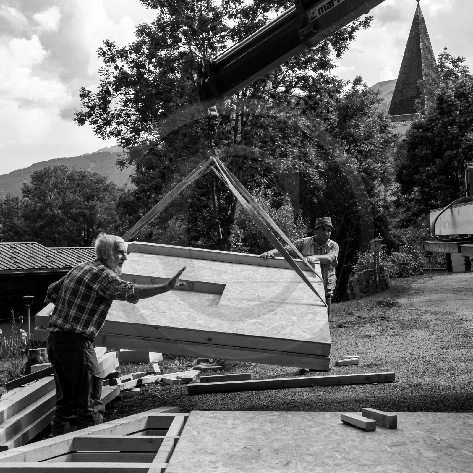 L'installation de la cabane