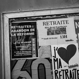 16 février 2023 : Manifestation contre la réforme des retraites à Gap (Hautes-Alpes)