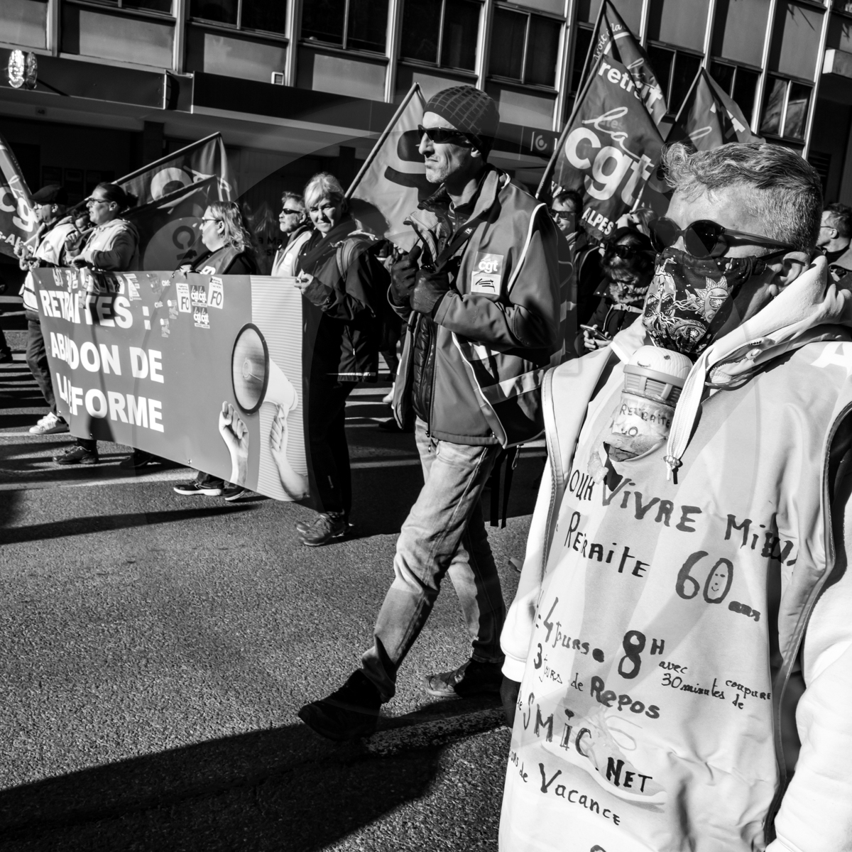 11 février 2023 : Manifestation contre la réforme des retraites à Gap (Hautes-Alpes)