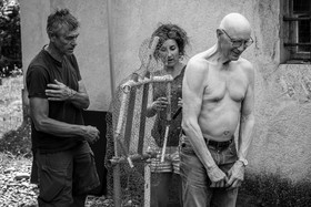 Conception et fabrication de Marcel Joli Coeur l'homme de l'Ouort, avec Barbara Fougnon, artiste plasticienne, dans le cadre de son projet de forêt d'hommes