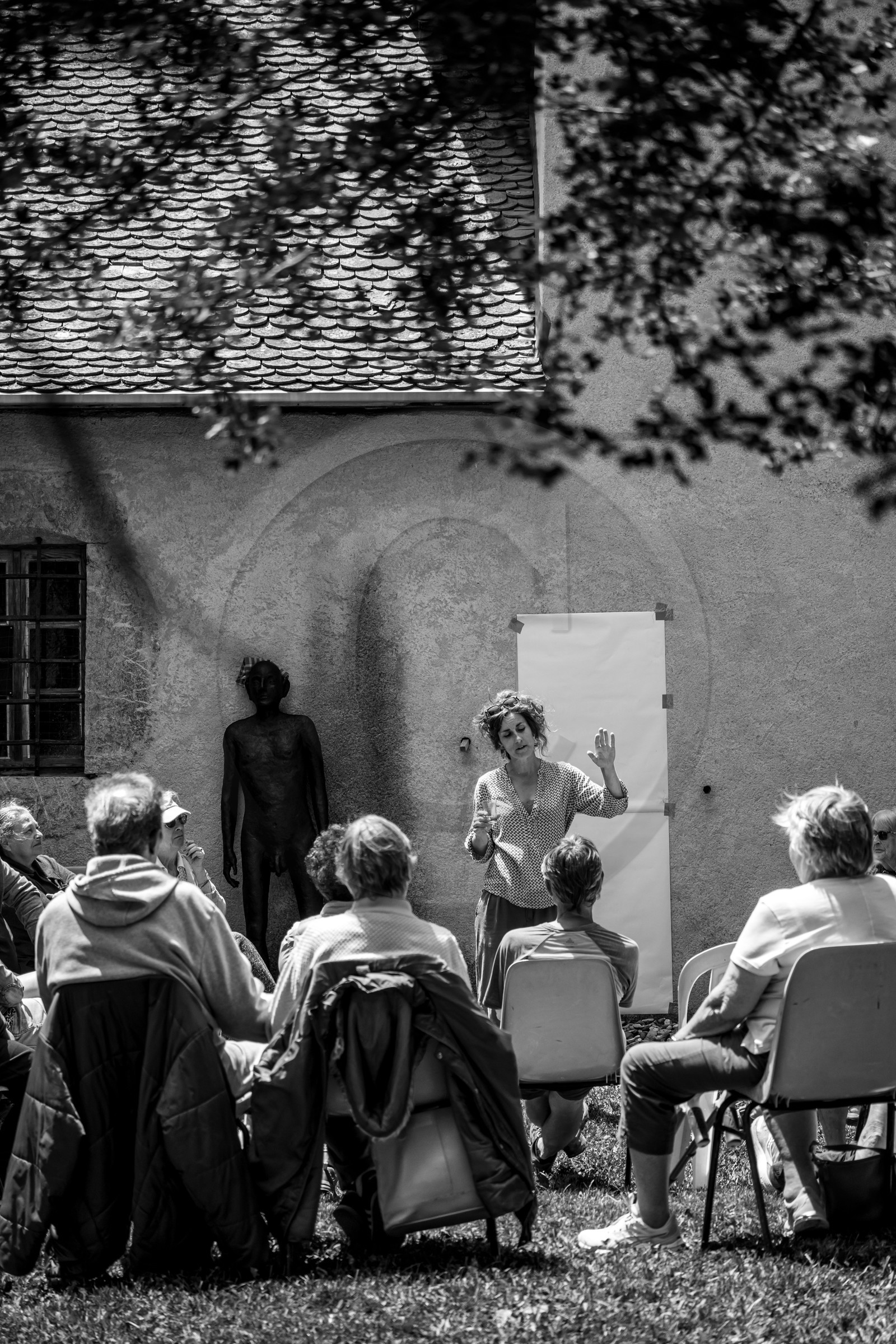 03 juillet 2024 : Création participative de L'homme de l'Ouort avec Barbara Fougnon, artiste plasticienne