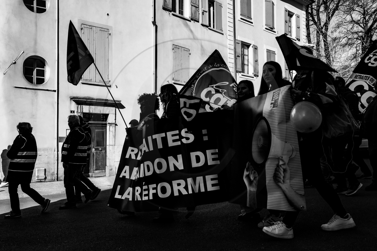 28 mars 2023 : Manifestation contre la réforme des retraites à Gap