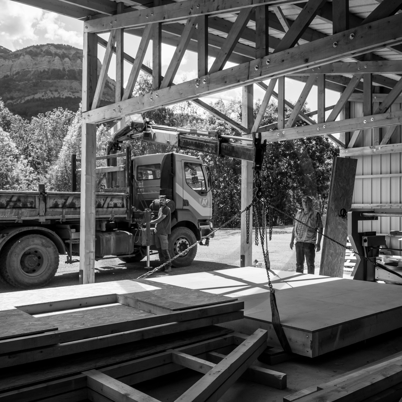 L'installation de la cabane