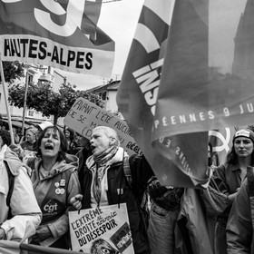 15 juin 2024 - Gap (Hautes-Alpes)- Manifestation contre l'extrême droite