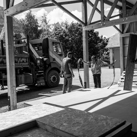 L'installation de la cabane