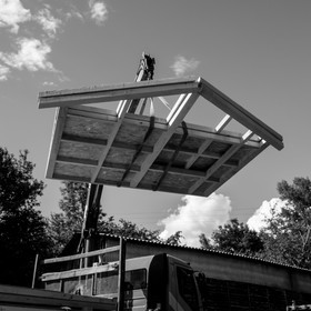 L'installation de la cabane