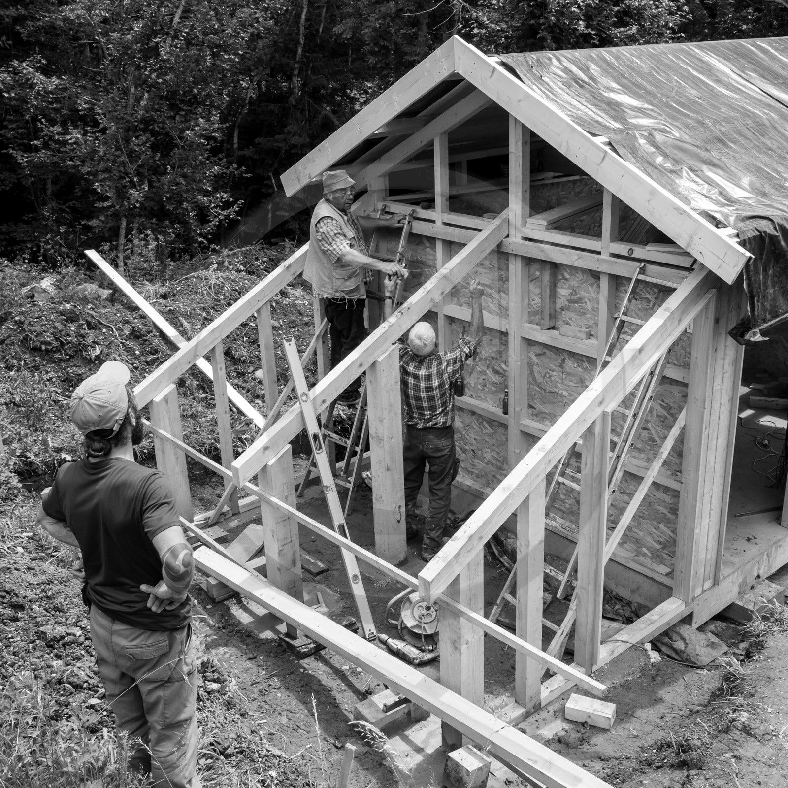 Construction d'une cabane