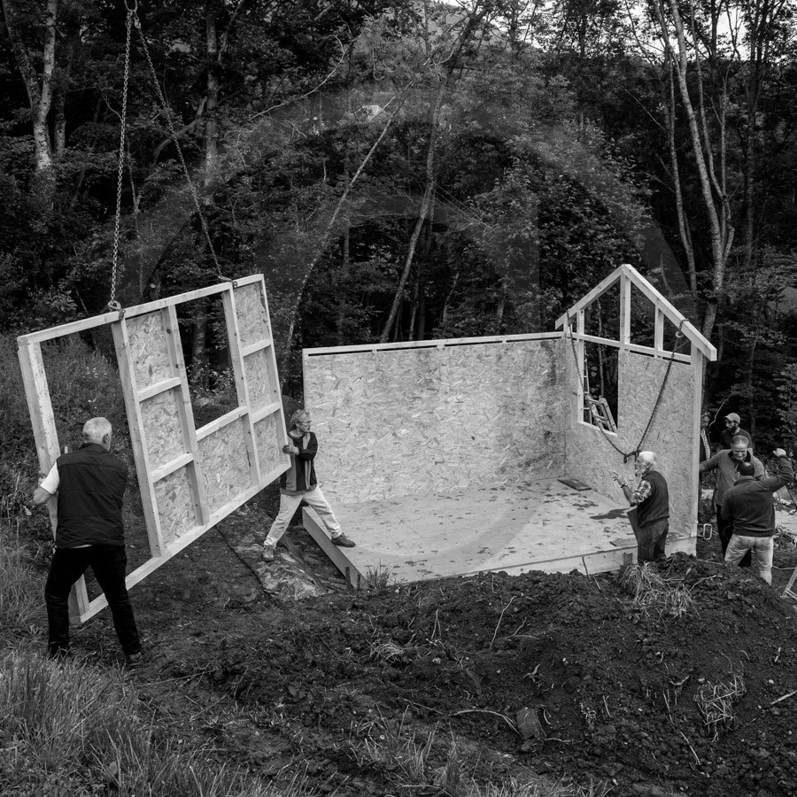 Installation de la cabane