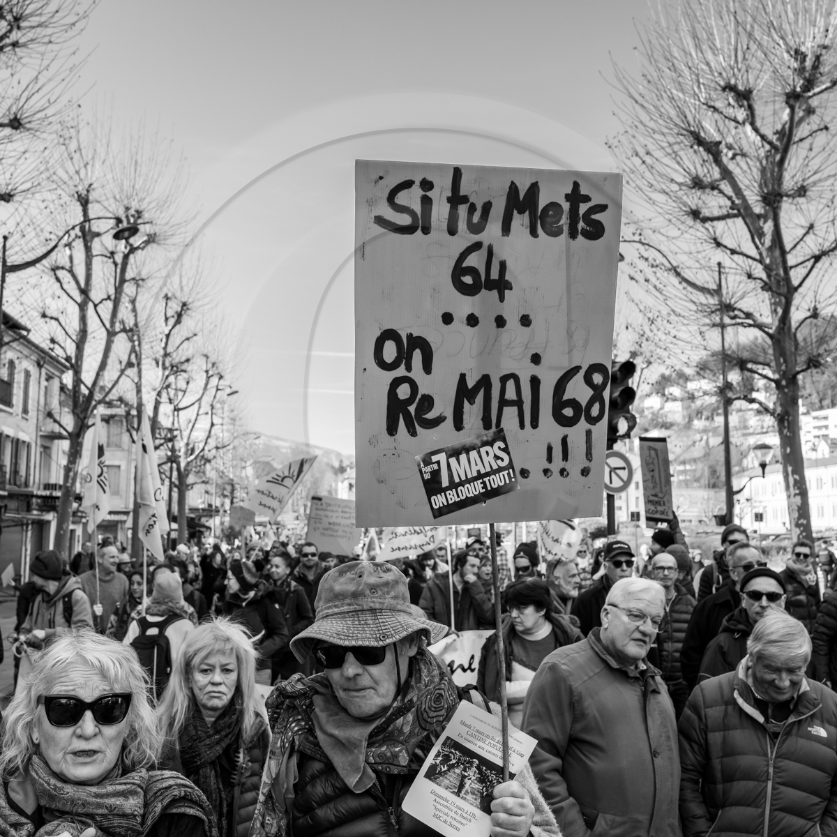 7 mars 2023 : Manifestation contre la réforme des retraites à Gap