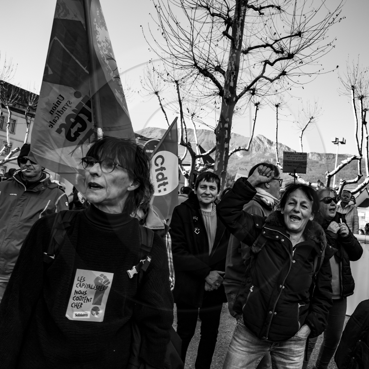 16 février 2023 : Manifestation contre la réforme des retraites à Gap (Hautes-Alpes)