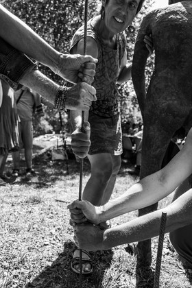 21 aout 2024 : Réalisation de Marcel Joli Coeur, l'homme de l'Ouort avec Barbara Fougnon, artiste plasticienne, et un anniversaire en chansons.