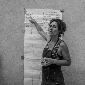 21 aout 2024 : Réalisation de Marcel Joli Coeur, l'homme de l'Ouort avec Barbara Fougnon, artiste plasticienne, et un anniversaire en chansons.