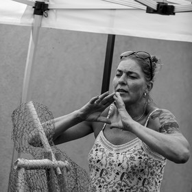 Conception et fabrication de Marcel Joli Coeur l'homme de l'Ouort, avec Barbara Fougnon, artiste plasticienne, dans le cadre de son projet de forêt d'hommes