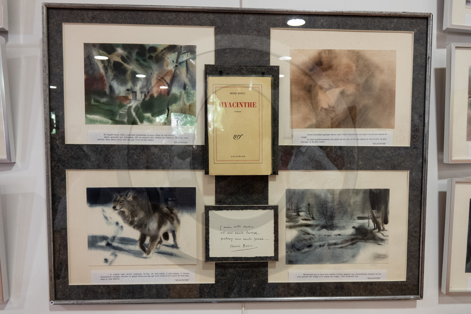 Vernissage de l'exposition Henri Bosco, le poète et les images de Liliane Marco à Lourmarin