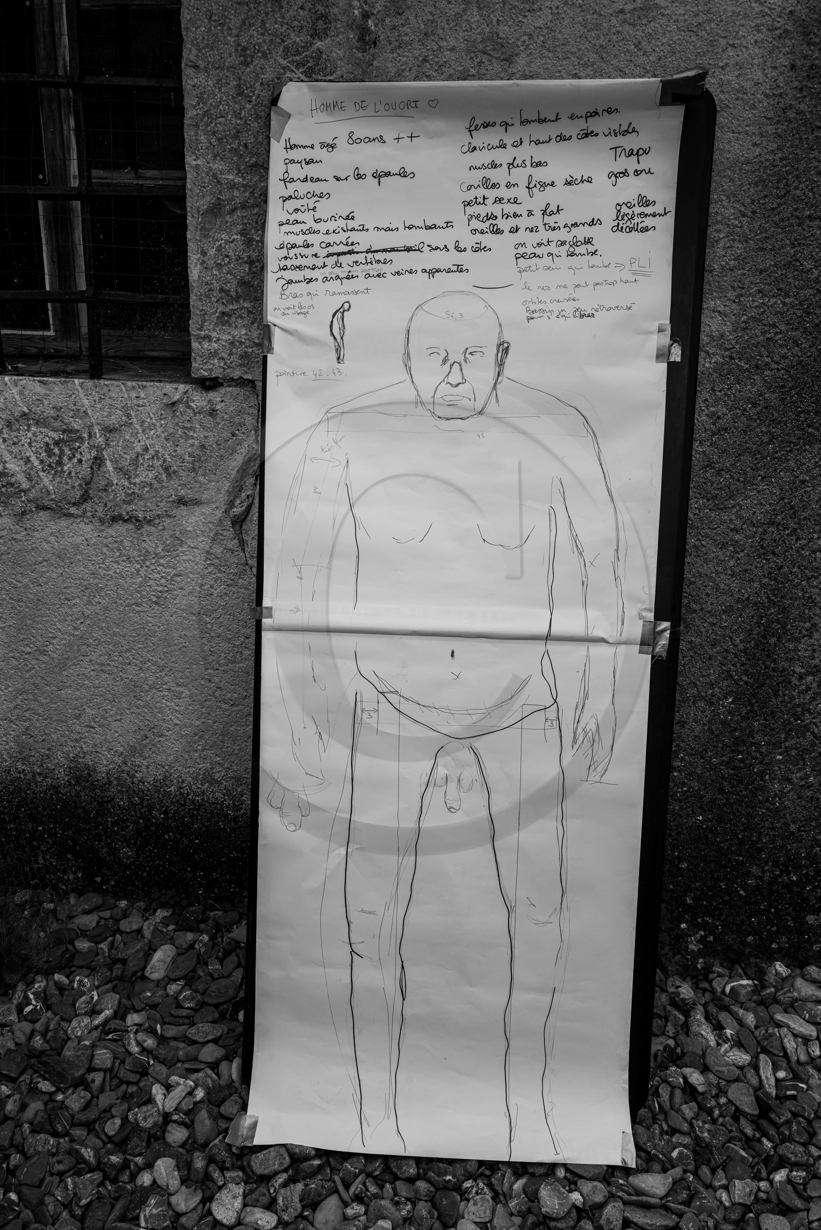 Conception et fabrication de Marcel Joli Coeur l'homme de l'Ouort, avec Barbara Fougnon, artiste plasticienne, dans le cadre de son projet de forêt d'hommes Conception et fabrication de Marcel Joli Coeur l'homme de l'Ouort, avec Barbara Fougnon, artiste plasticienne, dans le cadre de son projet de forêt d'hommes