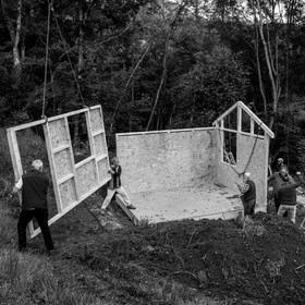 Installation de la cabane