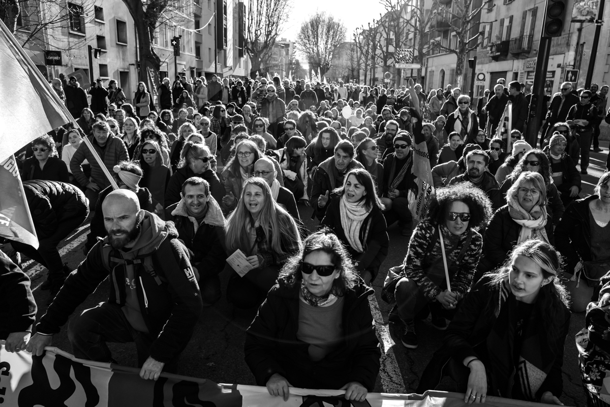 11 février 2023 : Manifestation contre la réforme des retraites à Gap (Hautes-Alpes)
