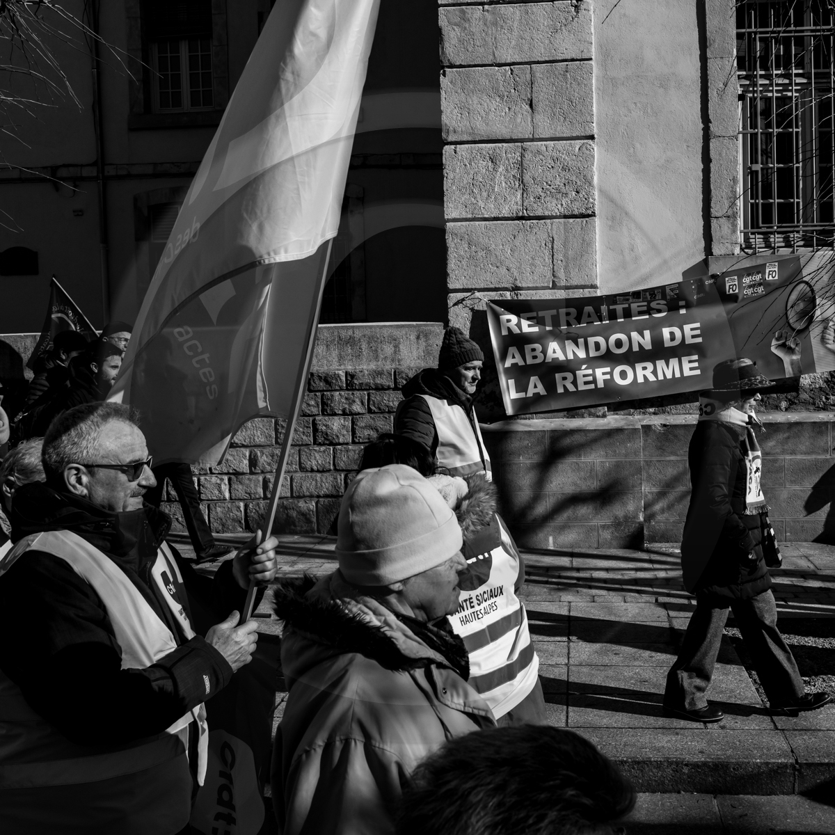 31 janvier 2023 : Manifestation contre la réforme des retraites. Plus de 4000 personnes dans les rues de Gap (Hautes-Alpes). 31 janvier 2023 : Manifestation contre la réforme des retraites. Plus de 4000 personnes dans les rues de Gap (Hautes-Alpes).