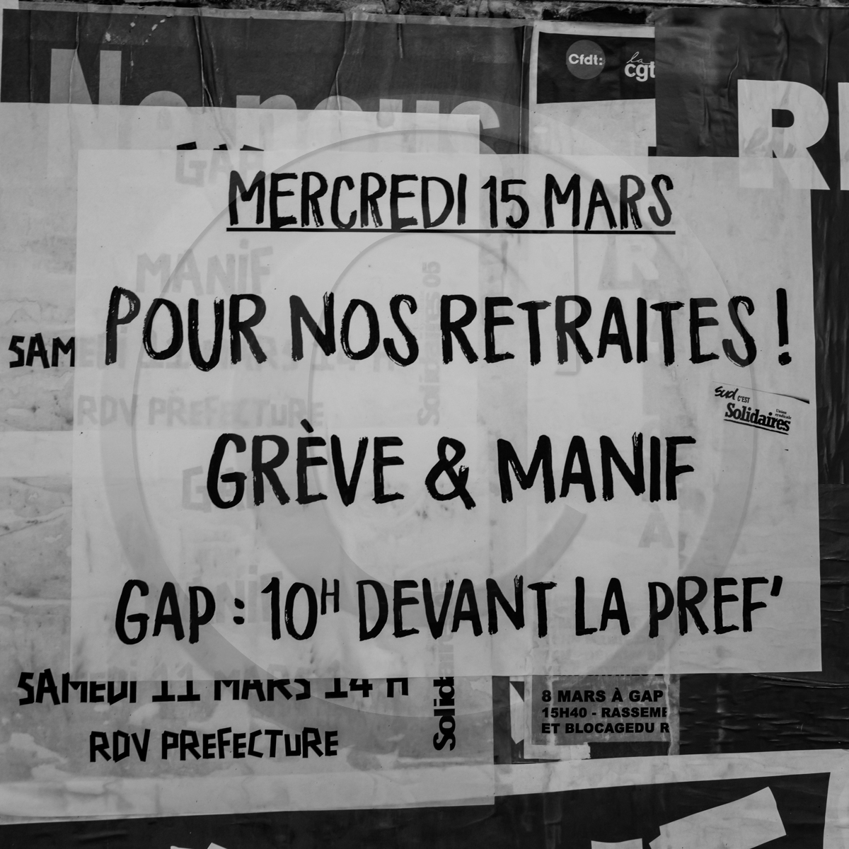 16 mars 2023 : Manifestation contre la réforme des retraites à Gap