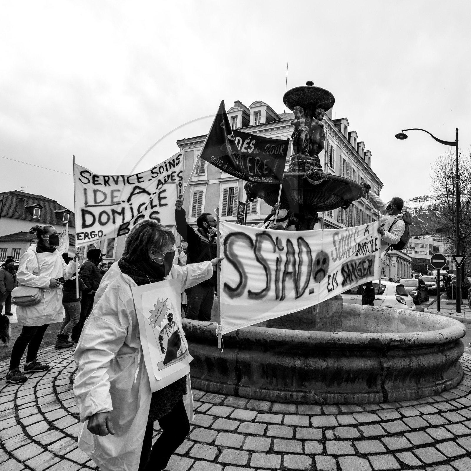 04 février 2021 à Gap (Hautes-Alpes) : Manifestation des soignants oubliés du Ségur de la santé. 04 février 2021 à Gap (Hautes-Alpes) : Manifestation des soignants oubliés du Ségur de la santé.