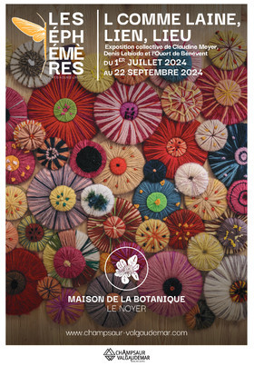 Exposition L comme laine, lien, lieu conçue par l'Ouort de Benevènt, sous la houlette de Claudine Meyer, artiste plasticienne, accompagnée de photographies de Denis Lebioda. Une proposition de la Communauté de Communes du Champsaur - Valgaudemar et de son service culturel.