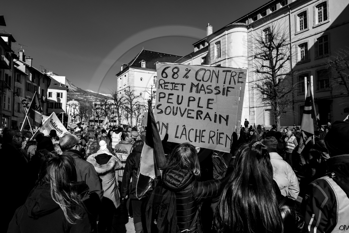 31 janvier 2023 : Manifestation contre la réforme des retraites. Plus de 4000 personnes dans les rues de Gap (Hautes-Alpes). 31 janvier 2023 : Manifestation contre la réforme des retraites. Plus de 4000 personnes dans les rues de Gap (Hautes-Alpes).