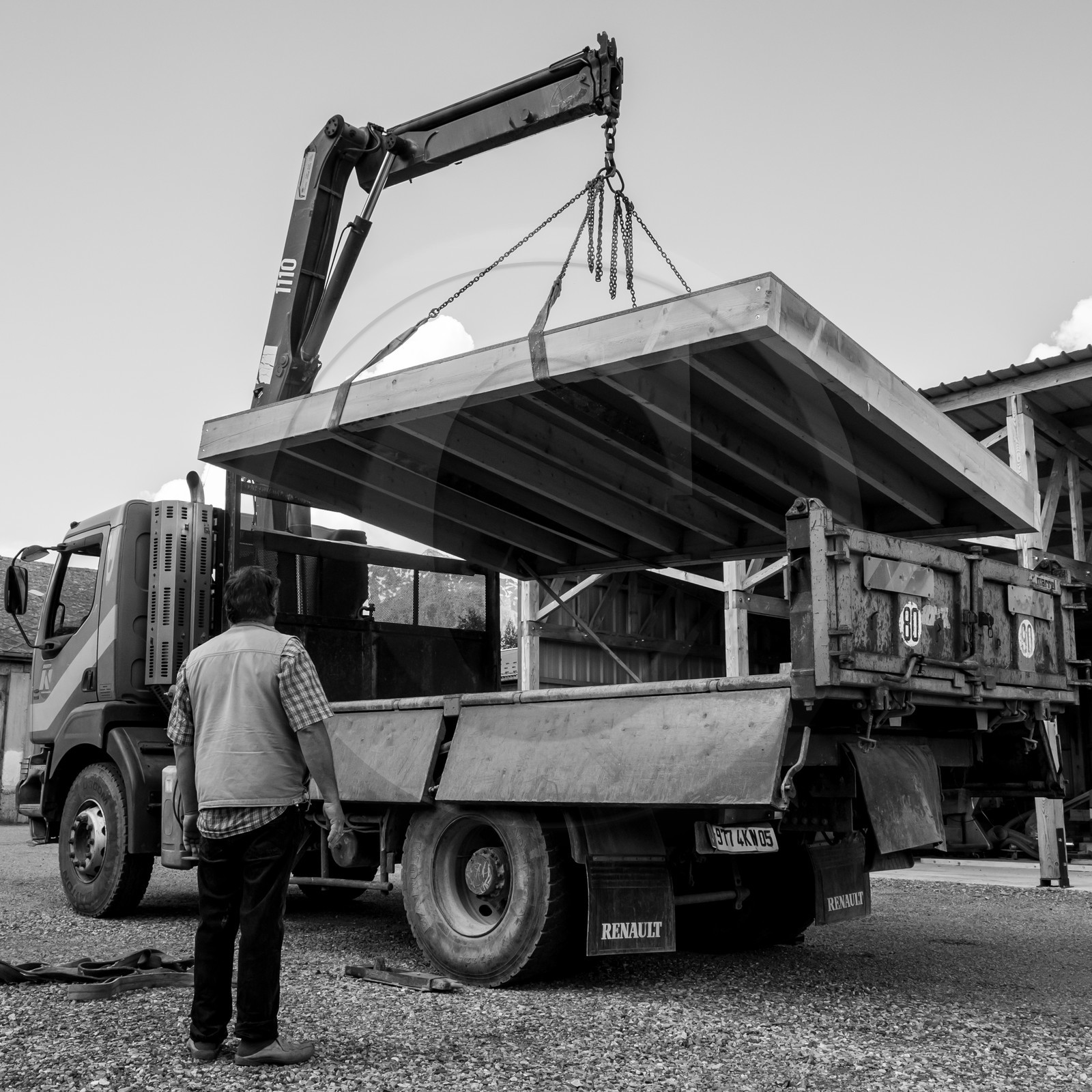 L'installation de la cabane