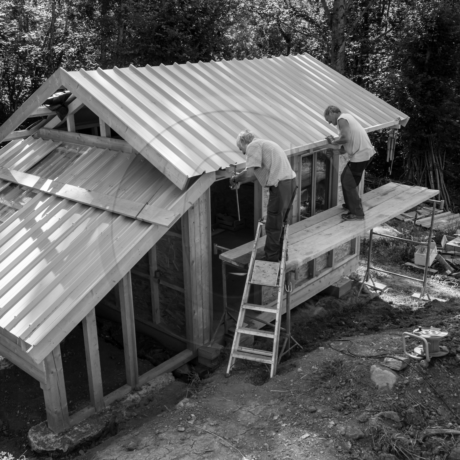 Construction d'une cabane