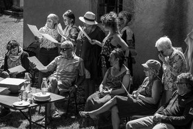 21 aout 2024 : Réalisation de Marcel Joli Coeur, l'homme de l'Ouort avec Barbara Fougnon, artiste plasticienne, et un anniversaire en chansons.