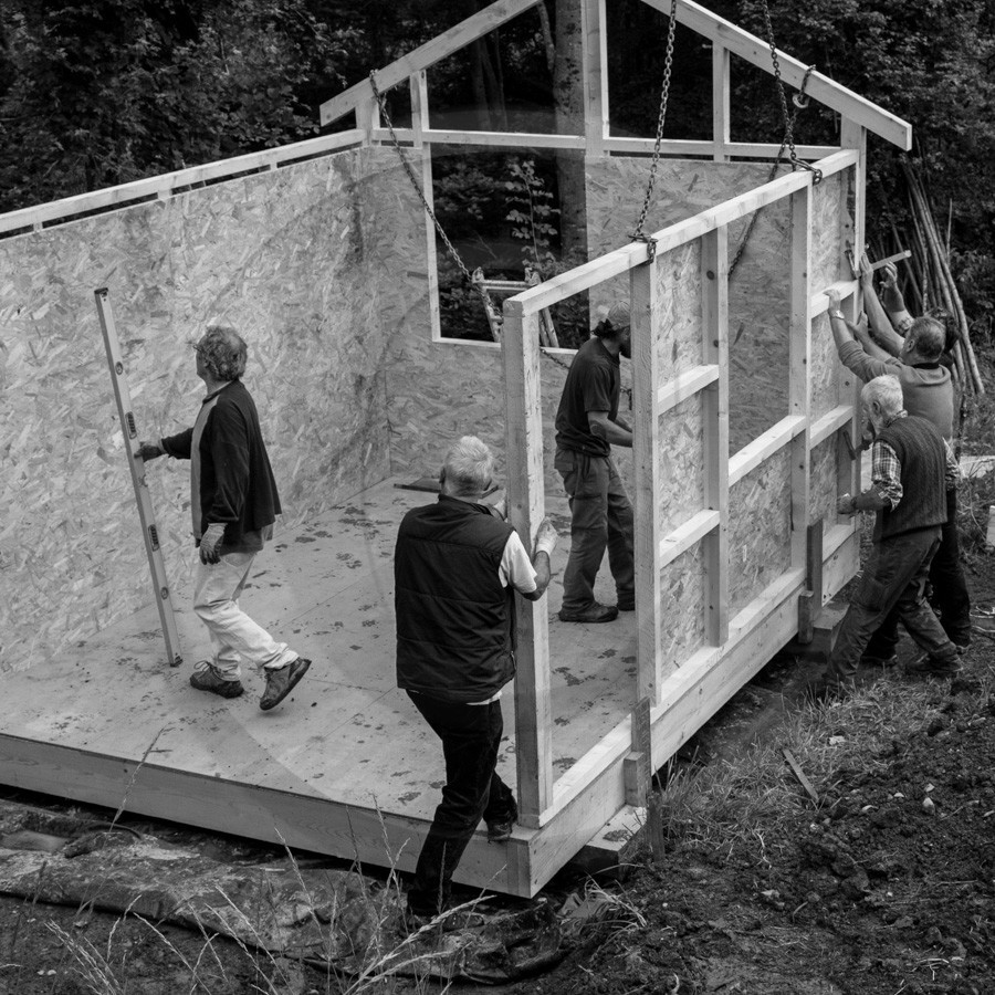 Installation de la cabane